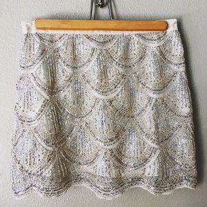 Sequin Mermaid Scalloped Skirt